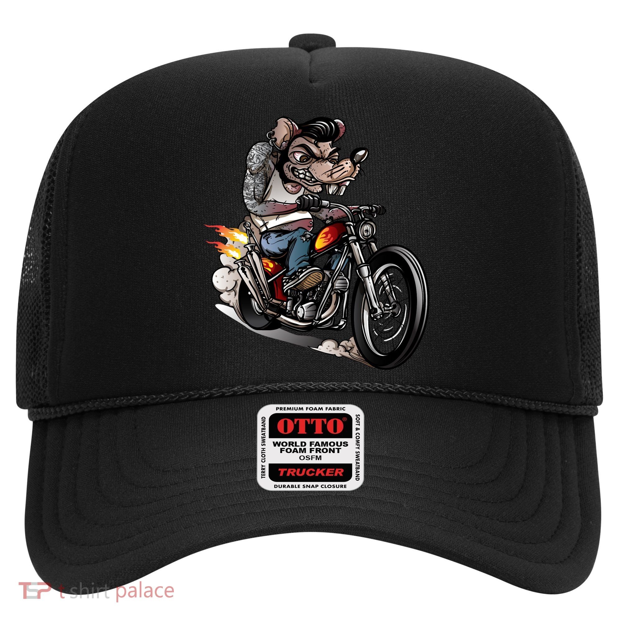 Rockabilly Rats Riding A Bike Hat