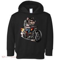 Rockabilly Rats Riding A Bike Toddler Hoodie thumb 0