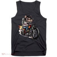 Rockabilly Rats Riding A Bike Tank Top thumb 0