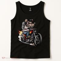 Rockabilly Rats Riding A Bike Tank Top thumb 2