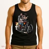 Rockabilly Rats Riding A Bike Tank Top thumb 3