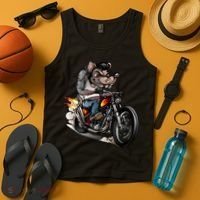 Rockabilly Rats Riding A Bike Tank Top thumb 4