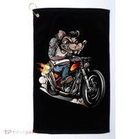Rockabilly Rats Riding A Bike Golf Towel thumb 0