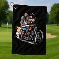 Rockabilly Rats Riding A Bike Golf Towel thumb 1