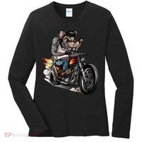Rockabilly Rats Riding A Bike Women's Long Sleeve Shirt thumb 0