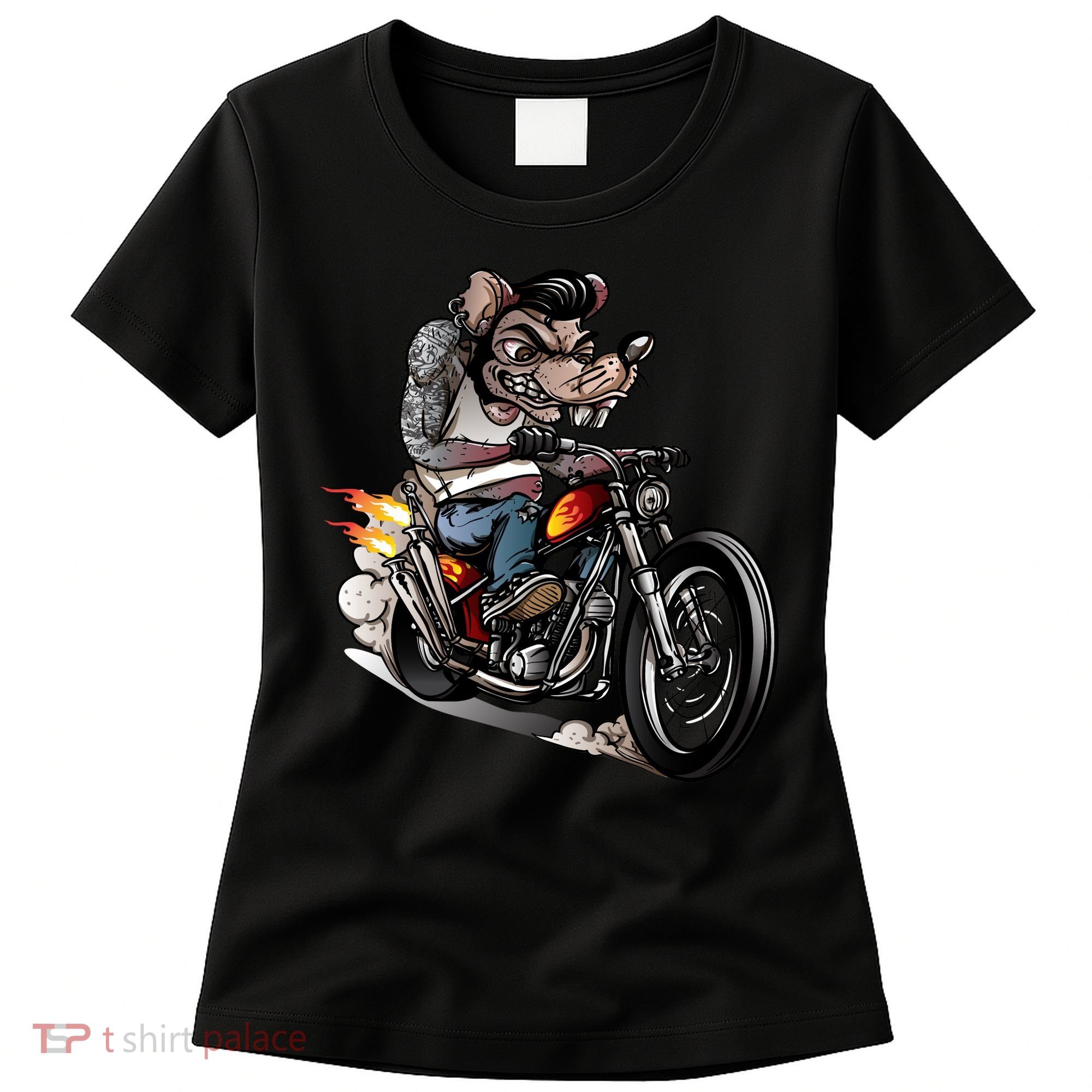 Rockabilly Rats Riding A Bike Women's T-Shirt