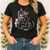 Rockabilly Rats Riding A Bike Women's T-Shirt thumb 2