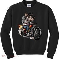 Rockabilly Rats Riding A Bike Kids Sweatshirt thumb 0