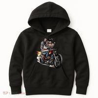 Rockabilly Rats Riding A Bike Kids Hoodie thumb 0