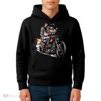 Rockabilly Rats Riding A Bike Kids Hoodie thumb 4