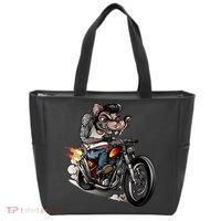 Rockabilly Rats Riding A Bike Tote Bag thumb 0