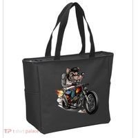 Rockabilly Rats Riding A Bike Tote Bag thumb 2