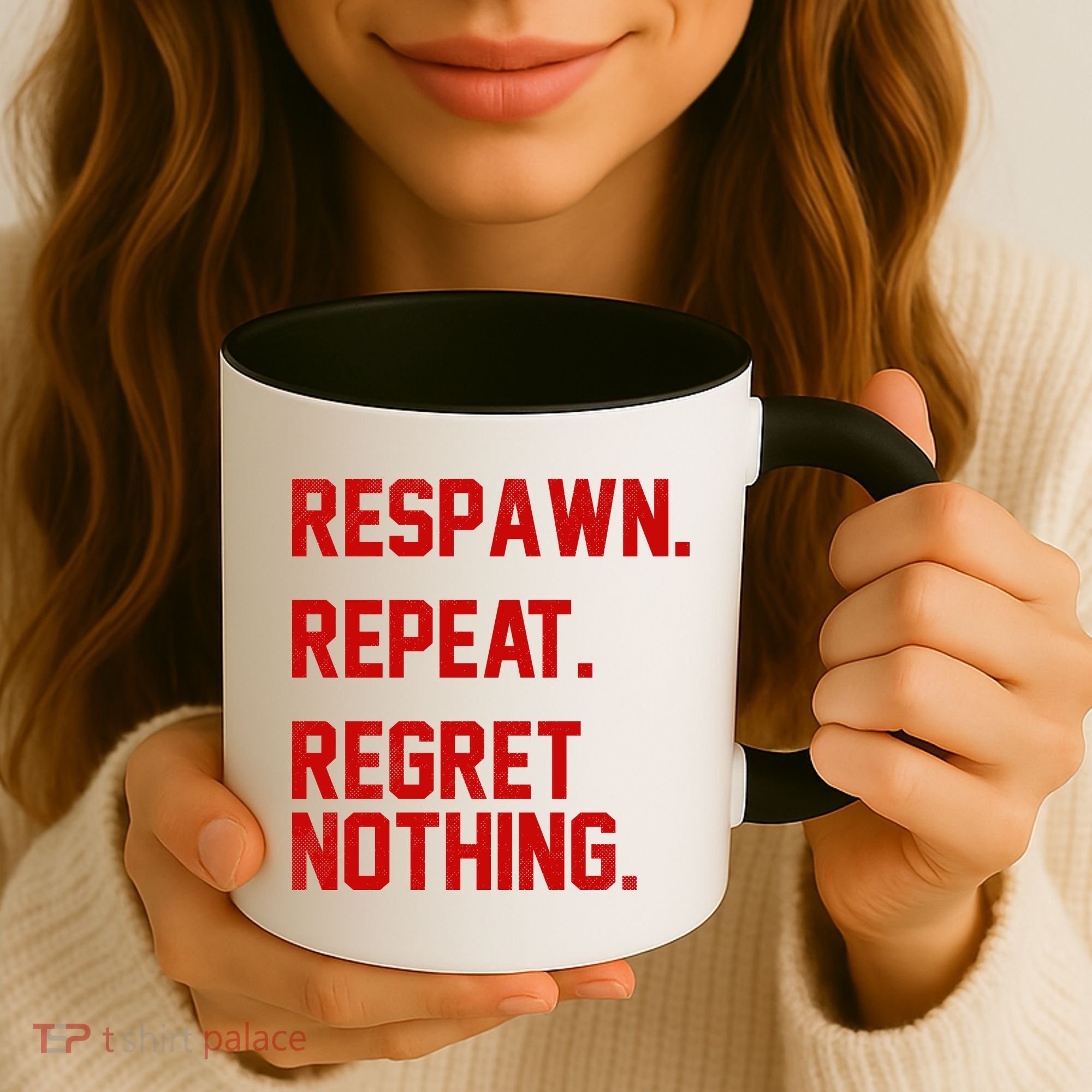 Respawn Repeat Regret Nothing Funny Gamer Coffee Mug