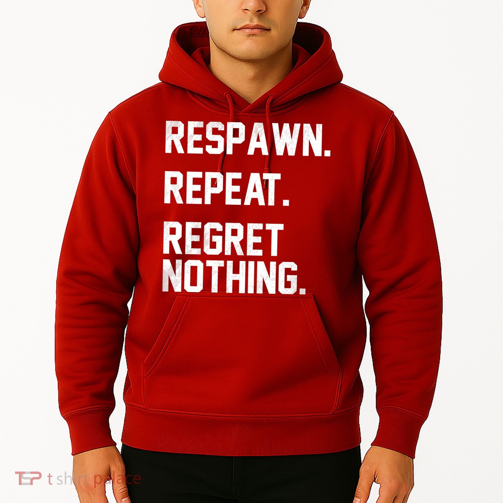 Respawn Repeat Regret Nothing Funny Gamer Hoodie