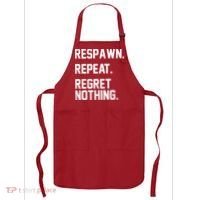 Respawn Repeat Regret Nothing Funny Gamer Apron thumb 0