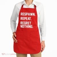 Respawn Repeat Regret Nothing Funny Gamer Apron thumb 2