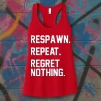 Respawn Repeat Regret Nothing Funny Gamer Women's Tank Top thumb 3