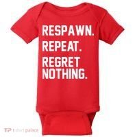 Respawn Repeat Regret Nothing Funny Gamer Baby Bodysuit thumb 0
