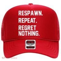 Respawn Repeat Regret Nothing Funny Gamer Hat thumb 0