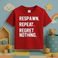 Respawn Repeat Regret Nothing Funny Gamer Toddler T-Shirt thumb 3