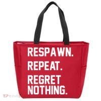 Respawn Repeat Regret Nothing Funny Gamer Tote Bag thumb 0