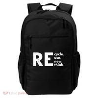 Recycle Reuse Renew Rethink Crisis Environmental Activism Backpack thumb 0
