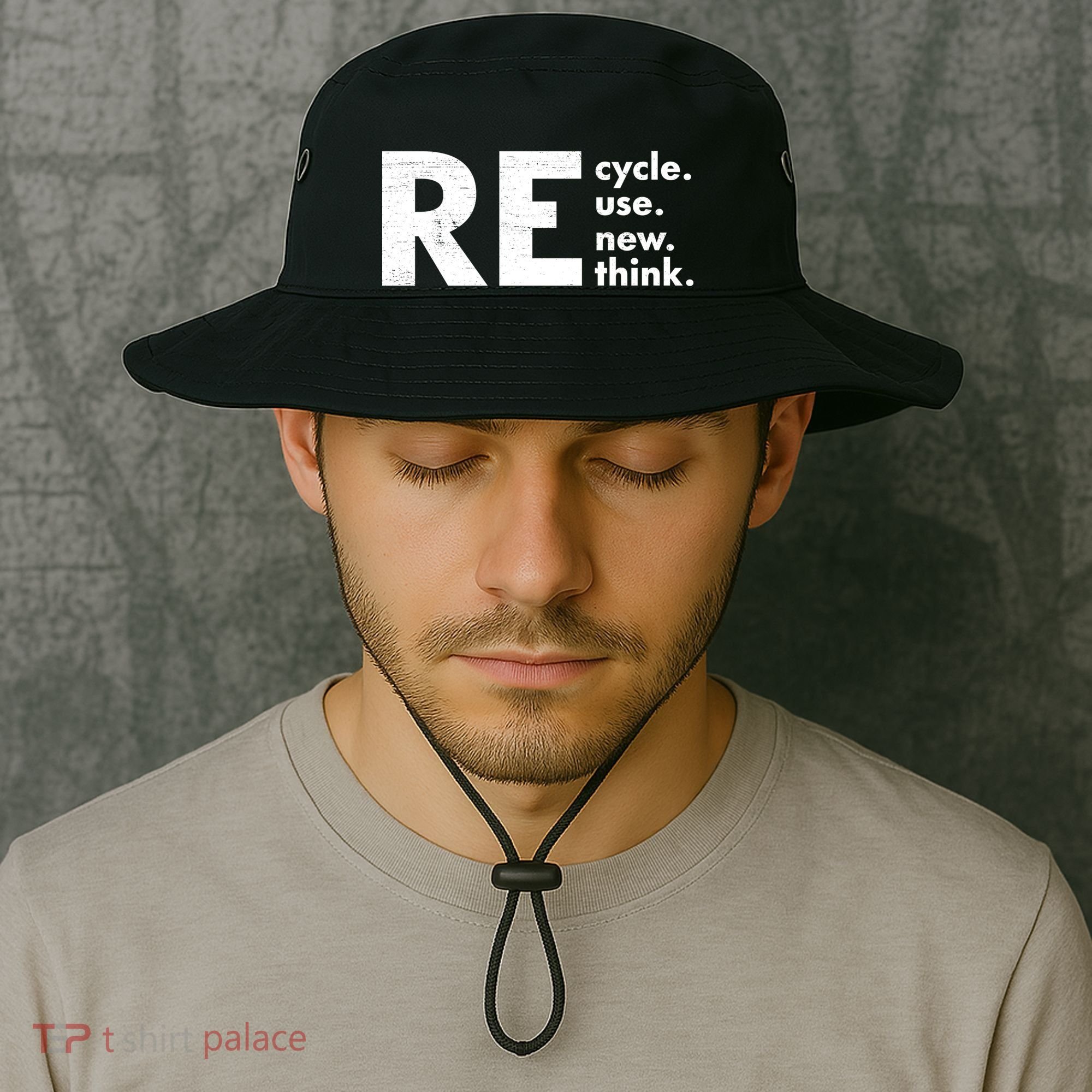 Recycle Reuse Renew Rethink Crisis Environmental Activism Bucket Hat