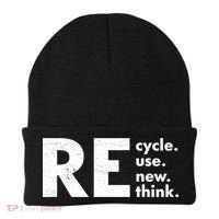 Recycle Reuse Renew Rethink Crisis Environmental Activism Beanie thumb 0