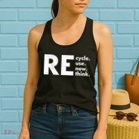 Recycle Reuse Renew Rethink Crisis Environmental Activism Women's Tank Top thumb 2