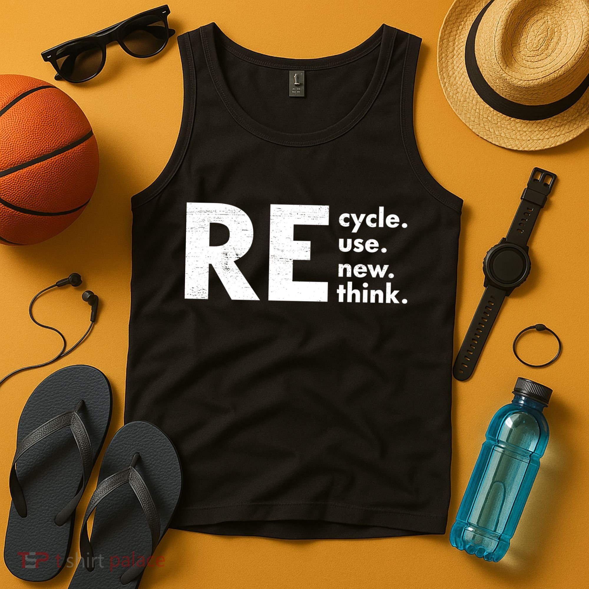 Recycle Reuse Renew Rethink Crisis Environmental Activism Tank Top
