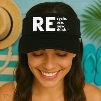 Recycle Reuse Renew Rethink Crisis Environmental Activism Visor thumb 2