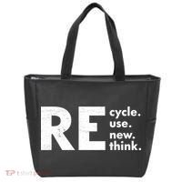 Recycle Reuse Renew Rethink Crisis Environmental Activism Tote Bag thumb 0