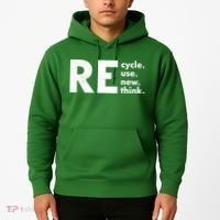Recycle Reuse Renew Rethink Crisis Environmental Activism Hoodie thumb 2