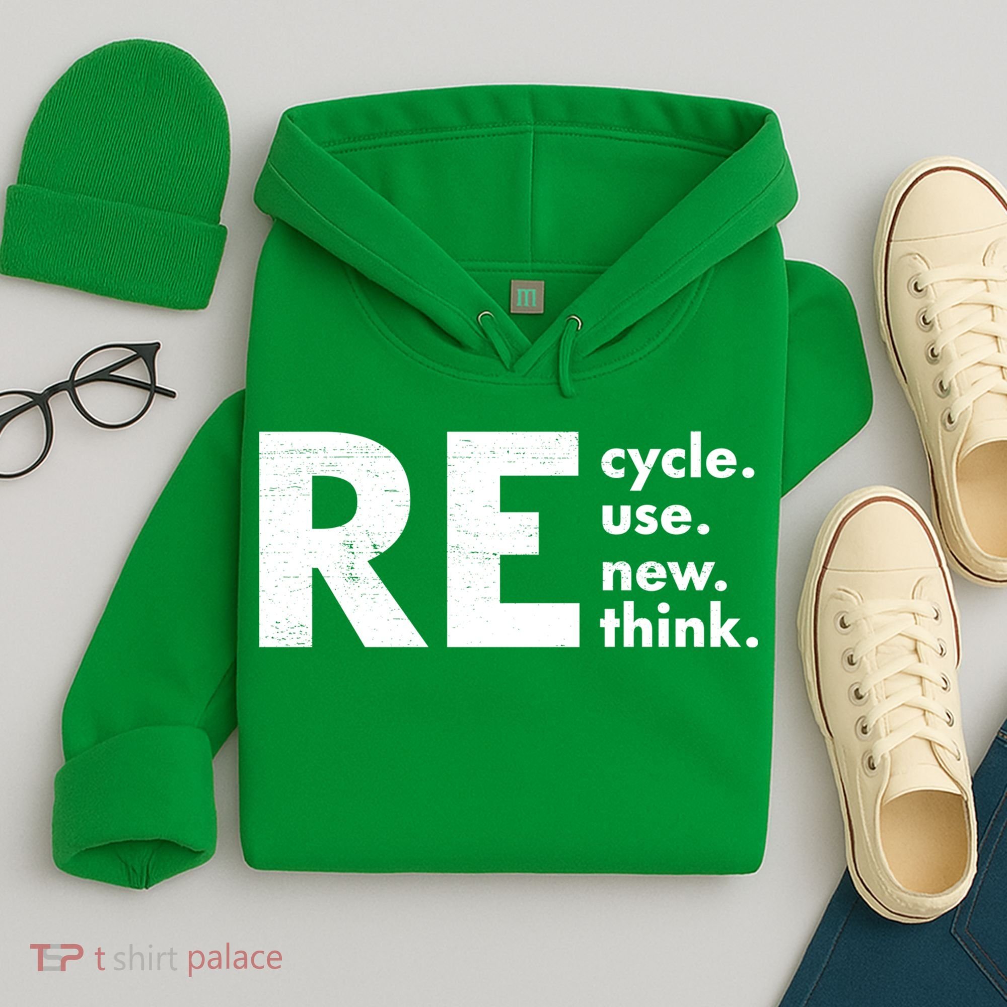 Recycle Reuse Renew Rethink Crisis Environmental Activism Hoodie