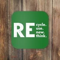 Recycle Reuse Renew Rethink Crisis Environmental Activism Coaster thumb 0