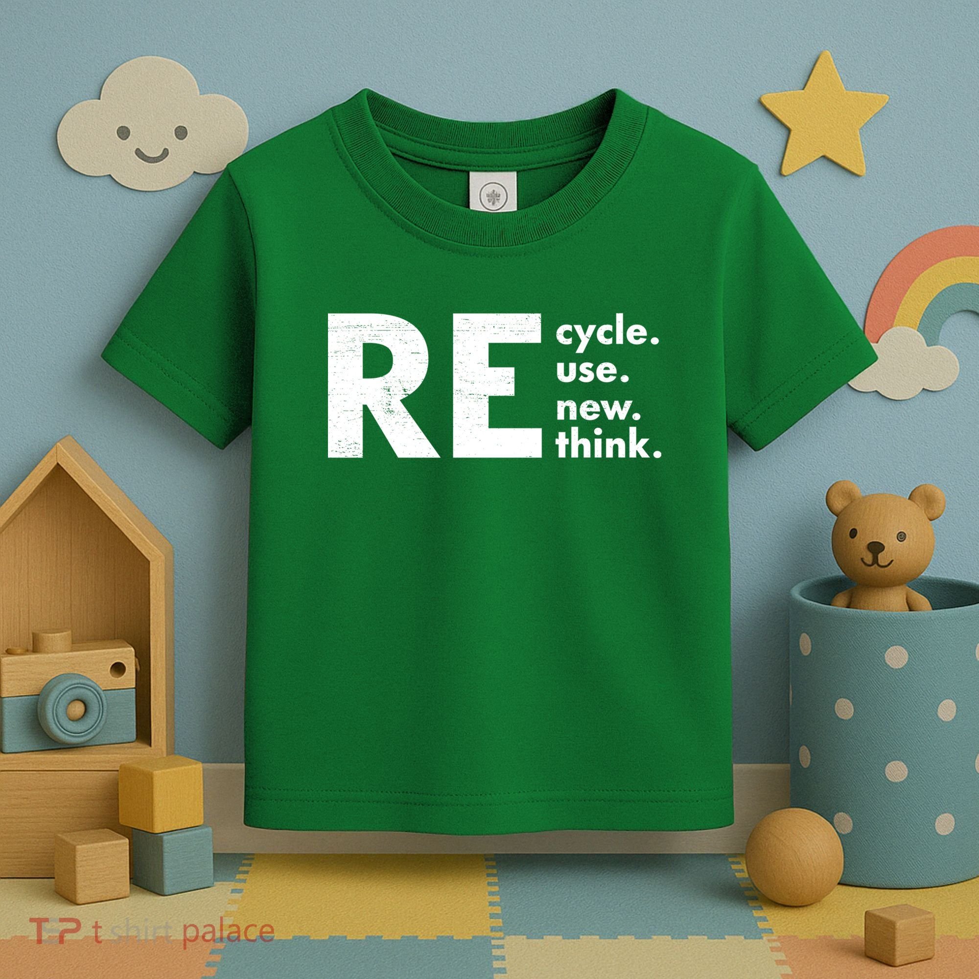 Recycle Reuse Renew Rethink Crisis Environmental Activism Toddler T-Shirt