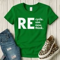 Recycle Reuse Renew Rethink Crisis Environmental Activism Women's T-Shirt thumb 3