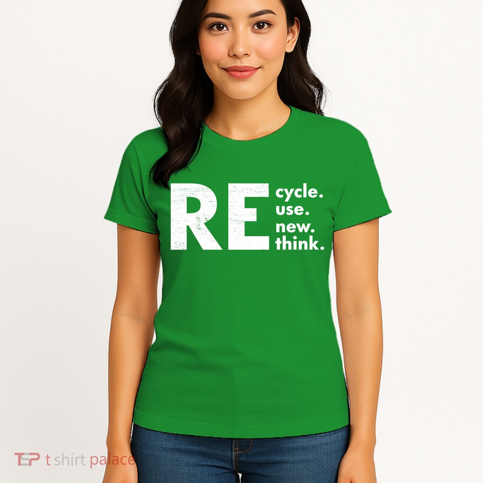 Recycle Reuse Renew Rethink Crisis Environmental Activism Women's T-Shirt