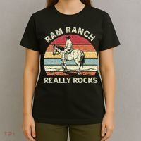 Ram Ranch Really Rock Vintage Western Rodeo Cow Horseback T-Shirt thumb 4