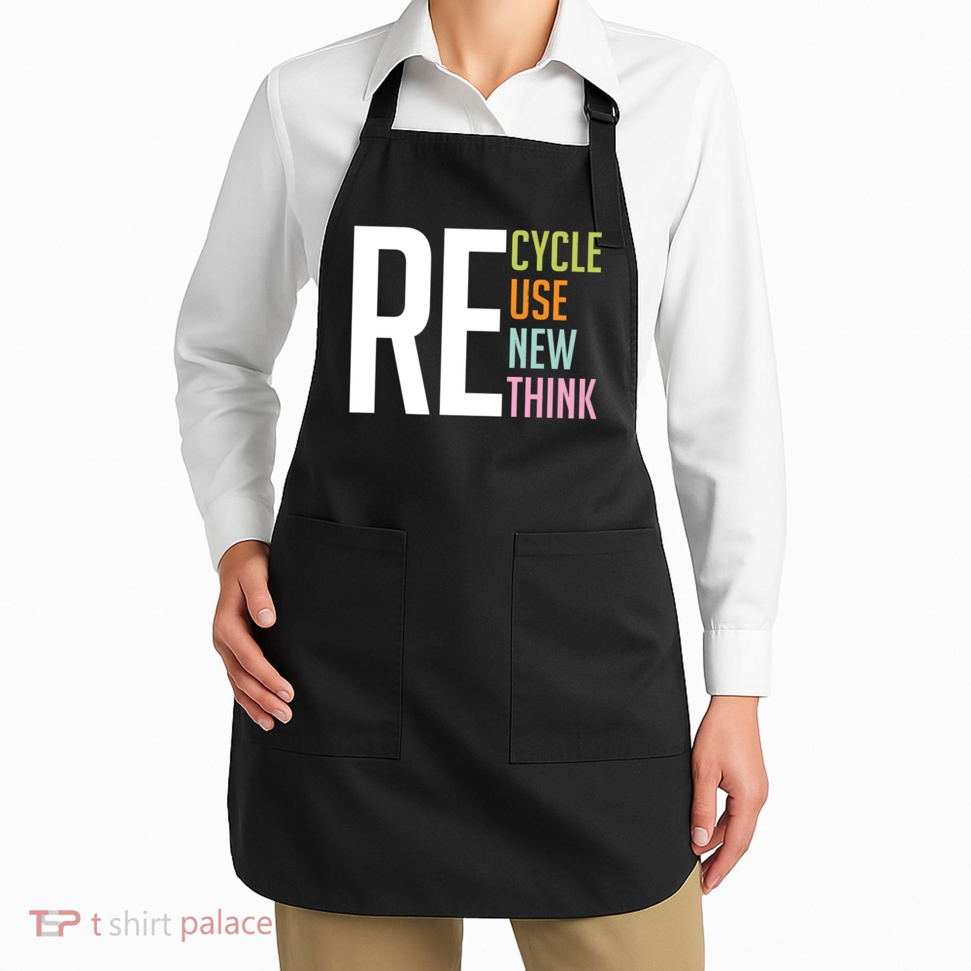 Recycle Reuse Renew Rethink Crisis Environmental Activism Apron