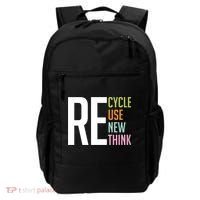 Recycle Reuse Renew Rethink Crisis Environmental Activism Backpack thumb 0