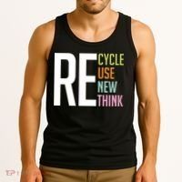 Recycle Reuse Renew Rethink Crisis Environmental Activism Tank Top thumb 3