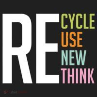 Recycle Reuse Renew Rethink Crisis Environmental Activism Golf Towel thumb 3