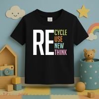 Recycle Reuse Renew Rethink Crisis Environmental Activism Toddler T-Shirt thumb 3