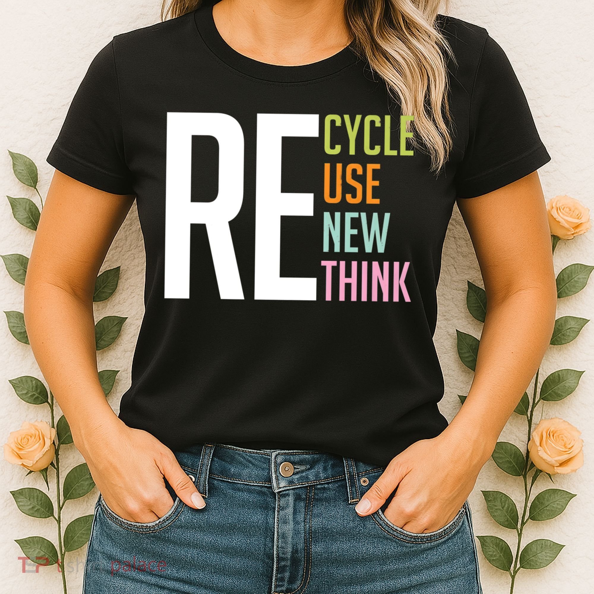 Recycle Reuse Renew Rethink Crisis Environmental Activism Women's T-Shirt