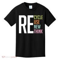 Recycle Reuse Renew Rethink Crisis Environmental Activism Kids T-Shirt thumb 0
