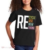 Recycle Reuse Renew Rethink Crisis Environmental Activism Kids T-Shirt thumb 2
