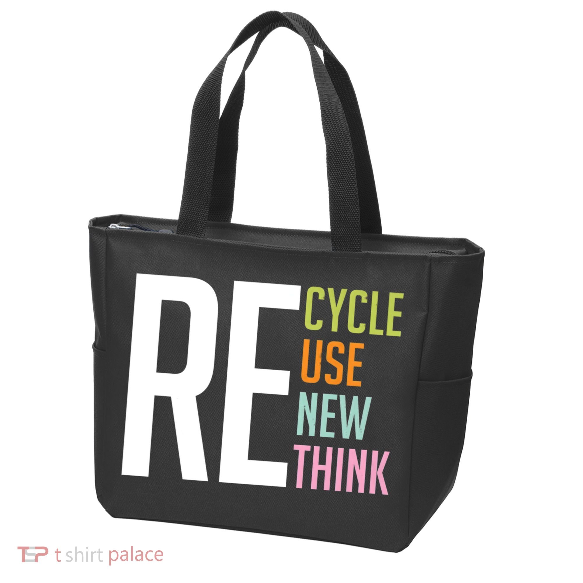 Recycle Reuse Renew Rethink Crisis Environmental Activism Tote Bag