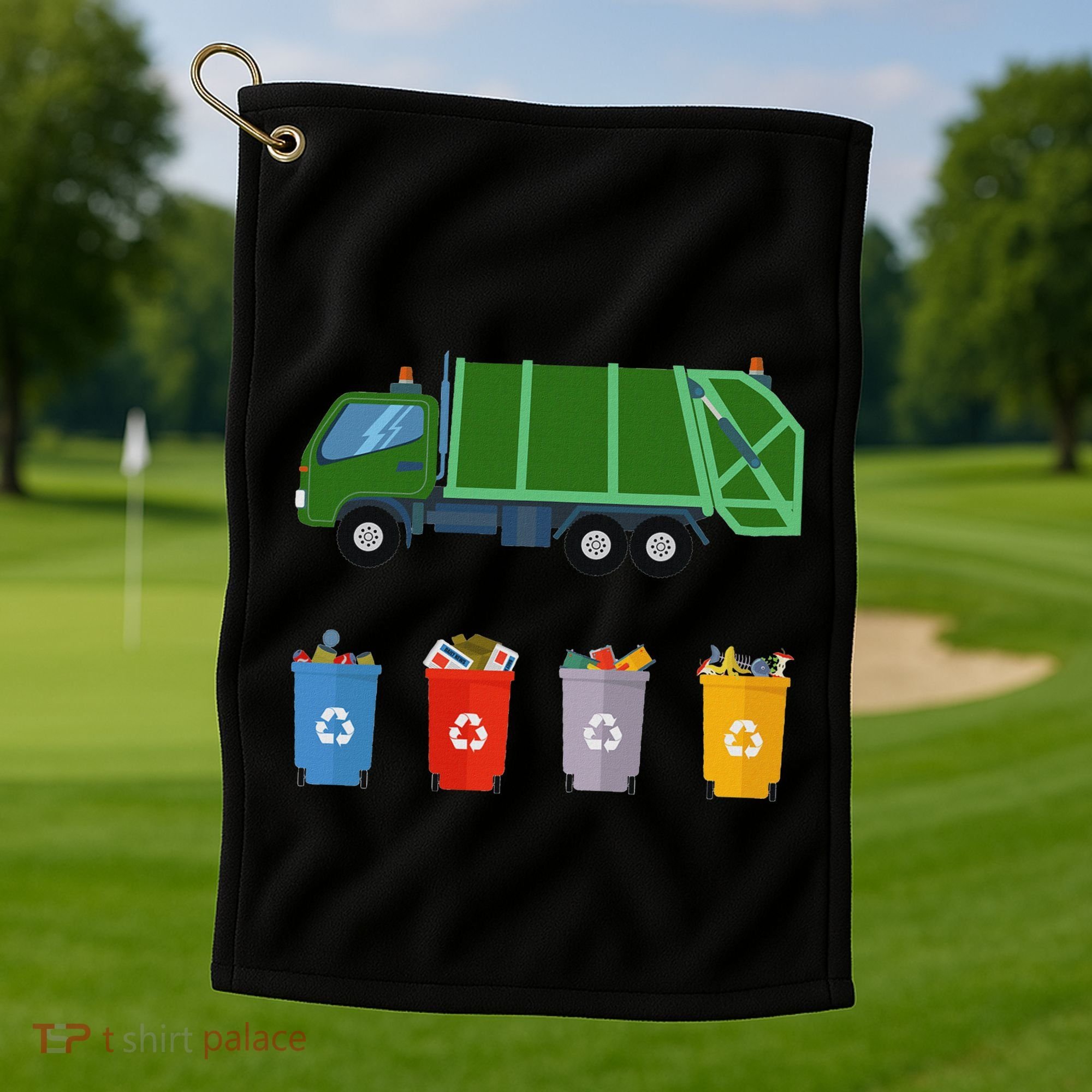 Recycling Rash Ruck Garbage Ruck Golf Towel