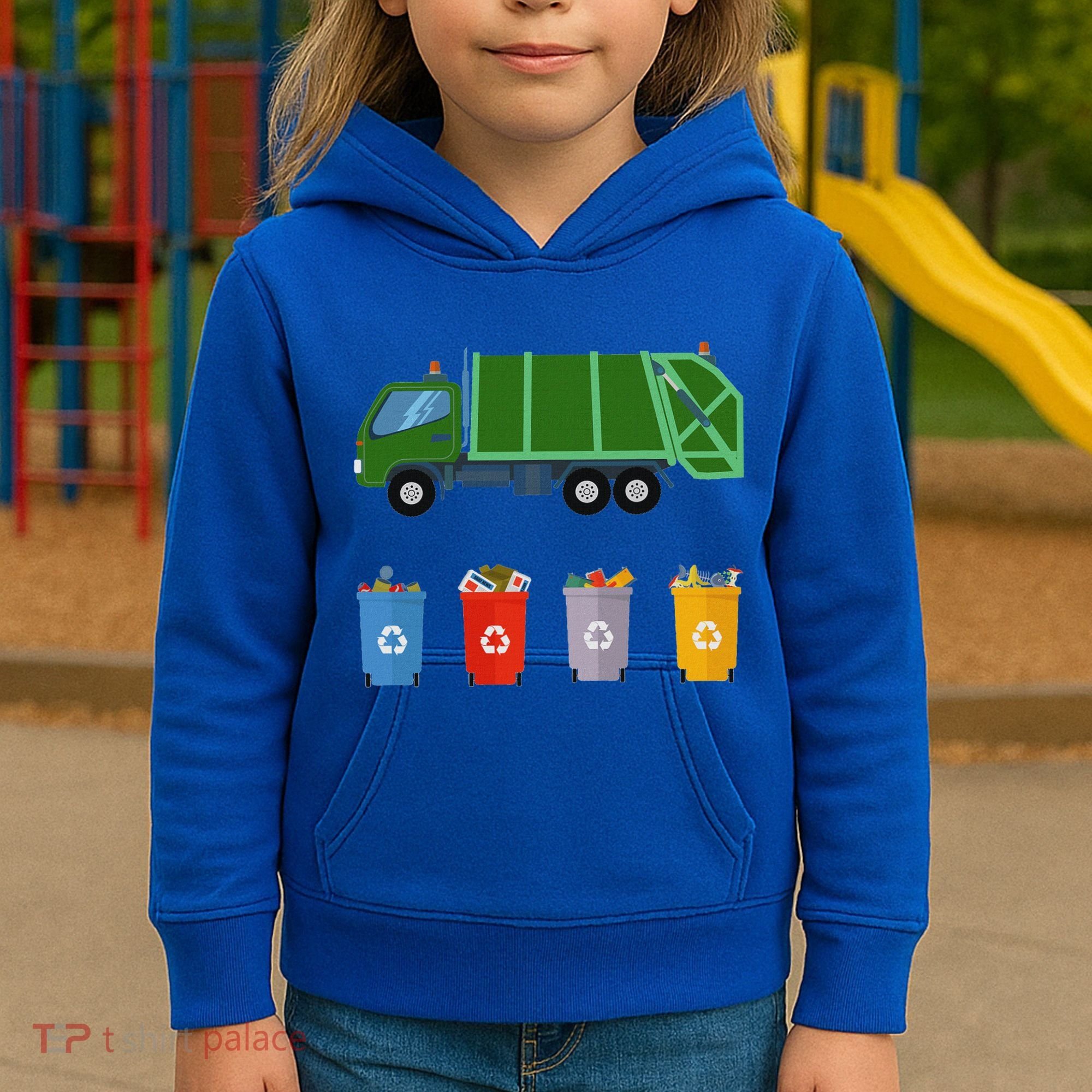 Recycling Rash Ruck Garbage Ruck Kids Hoodie